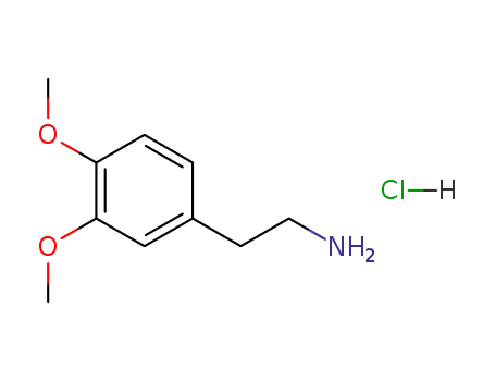 Molecular Structure of 635-85-8 (2-(3,4-dimethoxyphenyl)ethanamine)