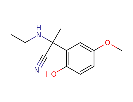 1-(2-hydroxy-5-methoxyphenyl)-1-(ethylamino)ethylcyanide