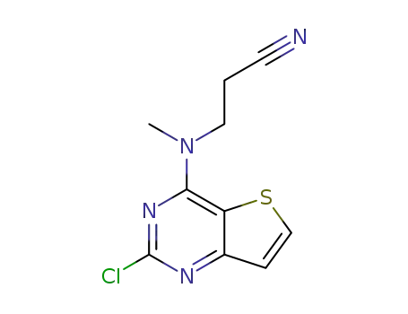 3-((2-chlorothieno-[3,2-d]pyrimidin-4-yl)(methyl)amino)propanenitrile