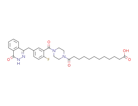 12-(4-(2-fluoro-5-((4-oxo-3,4-dihydrophthalazin-1-yl)methyl)benzoyl)piperazin-1-yl)-12-oxododecanoic acid