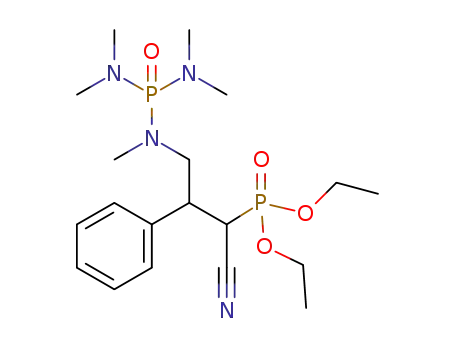 diethyl (1-cyano-3-(methyl(tetramethylphosphono)amino)-2-phenylpropyl)phosphonate