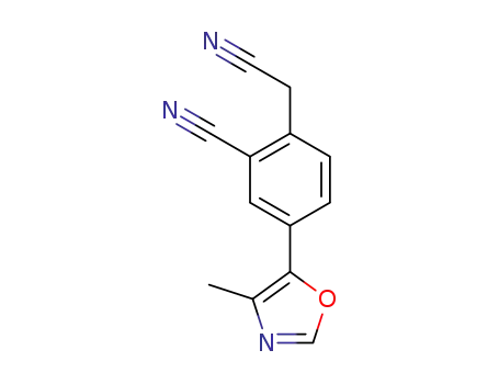 2-(cyanomethyl)-5-(4-methyl-1,3-oxazol-5-yl)benzonitrile