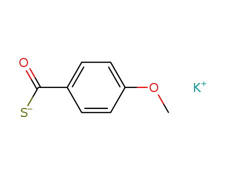 Molecular Structure of 7429-03-0 (Benzenecarbothioic acid, 4-methoxy-, potassium salt)