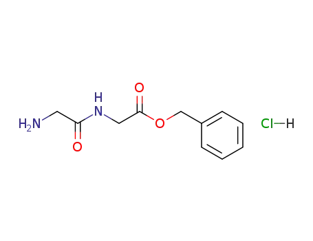 Molecular Structure of 7797-34-4 (Glycine, N-glycyl-, phenylmethyl ester, monohydrochloride)