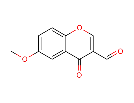 Molecular Structure of 42059-79-0 (6-METHOXY-4-OXO-4H-CHROMENE-3-CARBALDEHYDE)