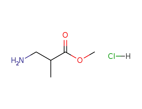 Molecular Structure of 88512-06-5 (Propanoic acid, 3-amino-2-methyl-, methyl ester, hydrochloride)