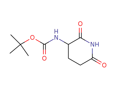 Molecular Structure of 31140-42-8 (3-Boc-amino-2,6-dioxopiperidine)