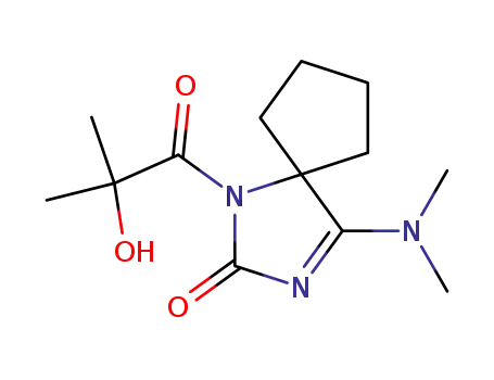 4-(Dimethylamino)-1-(2-hydroxy-2-methylpropanoyl)-1,3-diazaspiro<4.4>non-3-en-2-on