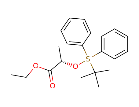 Molecular Structure of 102732-44-5 (Propanoic acid, 2-[[(1,1-dimethylethyl)diphenylsilyl]oxy]-, ethyl ester,(S)-)
