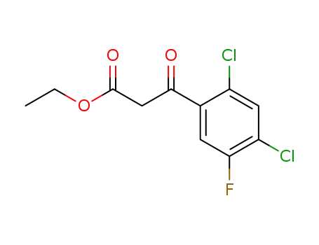 Molecular Structure of 86483-51-4 (ETHYL 2,4-DICHLORO-5-FLUOROBENZOYLACETATE)