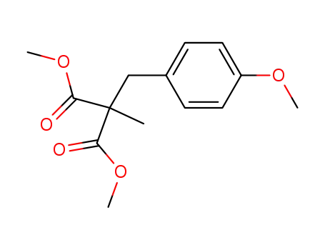 Molecular Structure of 21118-89-8 (Propanedioic acid, [(4-methoxyphenyl)methyl]methyl-, dimethyl ester)