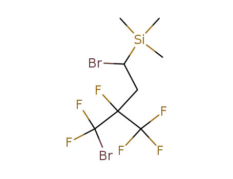 Molecular Structure of 89608-36-6 (Silane,
[1-bromo-3-(bromodifluoromethyl)-3,4,4,4-tetrafluorobutyl]trimethyl-)