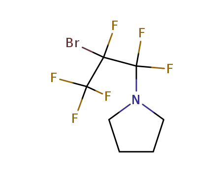 Molecular Structure of 113985-86-7 (Pyrrolidine, 1-(2-bromo-1,1,2,3,3,3-hexafluoropropyl)-)
