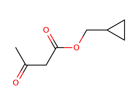 Molecular Structure of 86780-84-9 (Butanoic acid, 3-oxo-, cyclopropylmethyl ester)