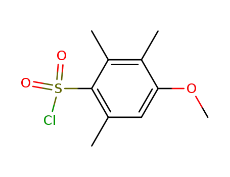 Molecular Structure of 80745-07-9 (4-METHOXY-2,3,6-TRIMETHYLBENZENESULFONYL CHLORIDE)