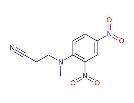 Molecular Structure of 81676-70-2 (Propanenitrile, 3-[(2,4-dinitrophenyl)methylamino]-)