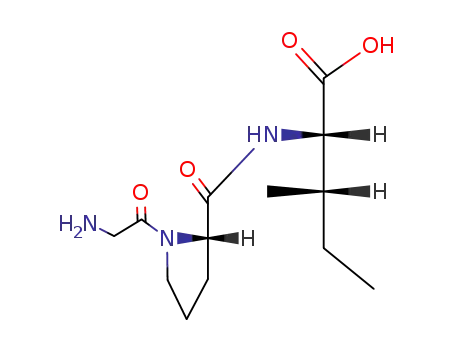 Molecular Structure of 89187-15-5 (L-Isoleucine, N-(1-glycyl-L-prolyl)-)