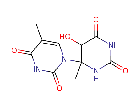 1-(5'-hydroxy-5',6'-dihydrothymin-6'-yl)thymine