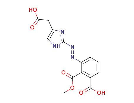 methyl 2-carboxy-6-<<2-(4-carboxymethyl)imidazolyl>azo>benzoate