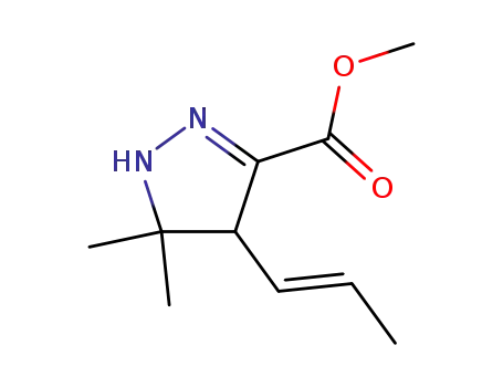 5,5-Dimethyl-4-((E)-propenyl)-4,5-dihydro-1H-pyrazole-3-carboxylic acid methyl ester