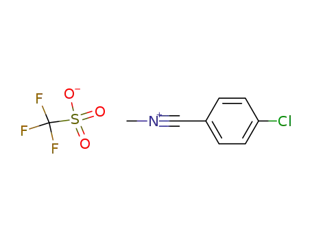 Trifluoro-methanesulfonate(4-chloro-phenylmethylidyne)-methyl-ammonium;