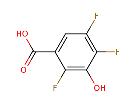 Molecular Structure of 116751-24-7 (3-Hydroxy-2,4,5-trifluorobenzoic acid)