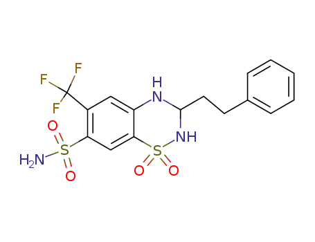 1,1-dioxo-3-phenethyl-6-trifluoromethyl-1,2,3,4-tetrahydro-1λ6-benzo[1,2,4]thiadiazine-7-sulfonic acid amide