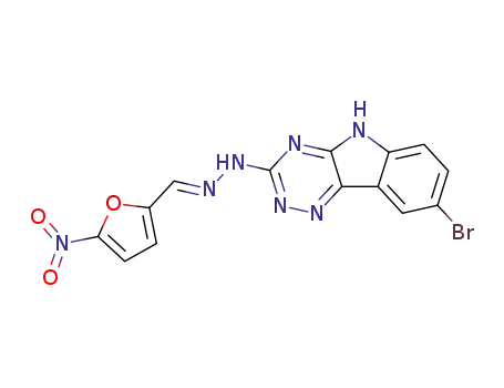 N-(8-Bromo-5H-[1,2,4]triazino[5,6-b]indol-3-yl)-N'-[1-(5-nitro-furan-2-yl)-meth-(E)-ylidene]-hydrazine