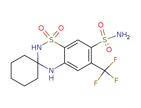 1,1-dioxo-6-trifluoromethyl-1,4-dihydro-2H-1λ6-spiro[benzo[1,2,4]thiadiazine-3,1'-cyclohexane]-7-sulfonic acid amide