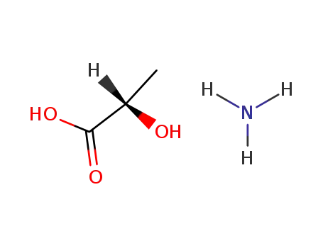 Molecular Structure of 137296-15-2 (Propanoic acid, 2-hydroxy-, monoammonium salt, (S)-)