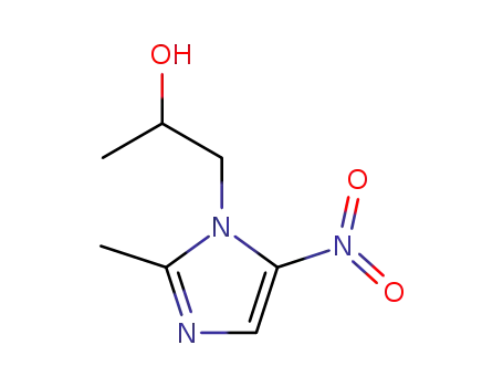 Molecular Structure of 3366-95-8 (alpha,2-Dimethyl-5-nitro-1H-imidazole-1-ethanol)