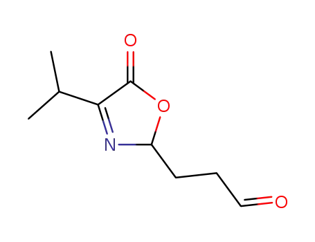 2,5-dihydro-4-(1-methylethyl)-5-oxo-2-oxazol-propionic aldehyde