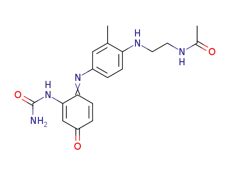 N-(2-{2-Methyl-4-[4-oxo-2-ureido-cyclohexa-2,5-dien-(Z)-ylideneamino]-phenylamino}-ethyl)-acetamide