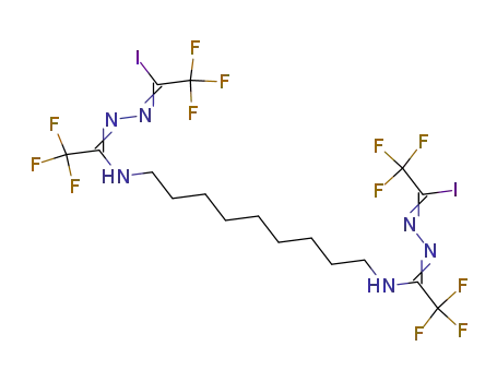 2,20-di-iodo-1,1,1,21,21,21-hexafluoro-5,17-bis(trifluoromethyl)-3,4,6,16,18,19-hexa-azauneicosa-2,4,17,19-tetraene