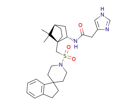 (1S,2S)-2,3-dihydro-1'-(((7,7-dimethyl-2-((4-imidazolylacetyl)amino)bicyclo<2.2.1>hept-1-yl)methyl)sulfonyl)spiro(1H-indene-1,4'-piperidine)