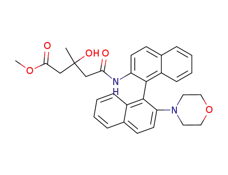 3-Hydroxy-3-methyl-4-(2'-morpholin-4-yl-[1,1']binaphthalenyl-2-ylcarbamoyl)-butyric acid methyl ester