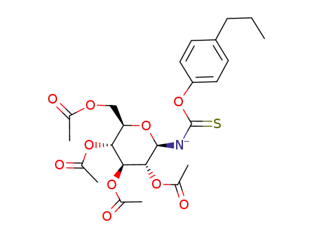 O-(4-propylphenyl) (tetra-O-acetyl-β-D-glucopyranosyl)thiocarbamate anion