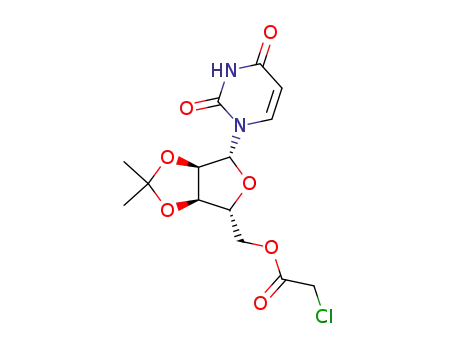 Molecular Structure of 95578-02-2 (Uridine, 2',3'-O-(1-methylethylidene)-, 5'-(chloroacetate))