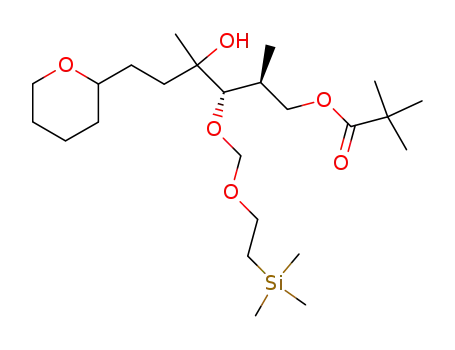 2,2-Dimethyl-propionic acid (2S,3S)-4-hydroxy-2,4-dimethyl-6-(tetrahydro-pyran-2-yl)-3-(2-trimethylsilanyl-ethoxymethoxy)-hexyl ester