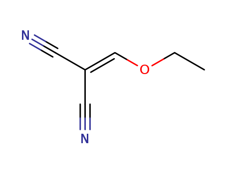 123-06-8,Ethoxymethylenemalononitrile,Malononitrile,(ethoxymethylene)- (6CI,7CI,8CI);Propanedinitrile, (ethoxymethylene)- (9CI);(Ethoxymethylene)malonodinitrile;(Ethoxymethylidene)malononitrile;(b-Ethoxymethylene)malononitrile;1,1-Dicyano-2-ethoxyethene;1-Ethoxy-2,2-dicyanoethene;1-Ethoxymethylenemalonitrile;2-Cyano-3-ethoxyacrylonitrile;2-Ethoxy-1,1-ethenedicarbonitrile;NSC 27792;a-Cyano-b-ethoxyacrylonitrile;Propanedinitrile,2-(ethoxymethylene)-;