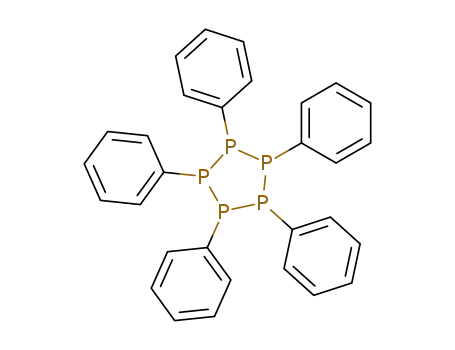 Molecular Structure of 3376-52-1 (1,2,3,4,5-Pentaphenyl-1,2,3,4,5-pentaphosphacyclopentane)