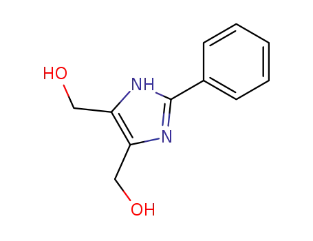 Molecular Structure of 61698-32-6 (4,5-Dihydroxymethyl-2-phenylimidazole)