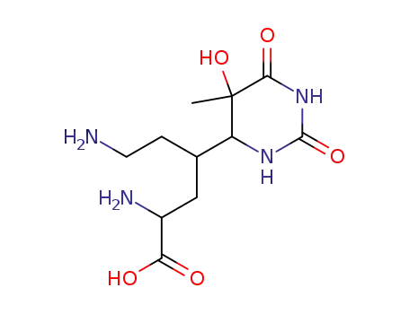 2,6-Diamino-4-(5-hydroxy-5-methyl-2,6-dioxo-hexahydro-pyrimidin-4-yl)-hexanoic acid