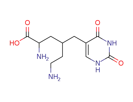 2,6-Diamino-4-(2,4-dioxo-1,2,3,4-tetrahydro-pyrimidin-5-ylmethyl)-hexanoic acid
