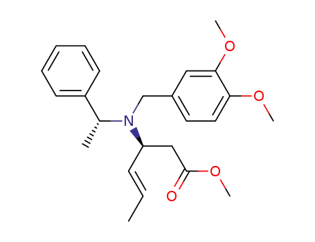 (E)-(S)-3-[(3,4-Dimethoxy-benzyl)-((R)-1-phenyl-ethyl)-amino]-hex-4-enoic acid methyl ester