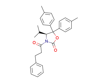 (S)-5,5-Di(4'-tolyl)-4-isopropyl-3-(1'-oxo-3'-phenylpropyl)-1,3-oxazolidin-2-one