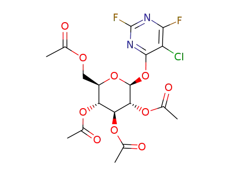 5-chloro-2,6-difluoro-4-(2,3,4,6-tetra-O-acetyl-β-D-glucopyranosyloxy)pyrimidine
