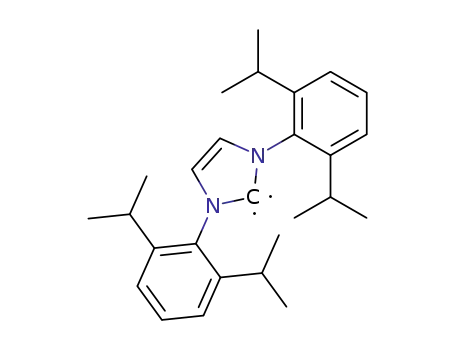 Molecular Structure of 244187-81-3 (1,3-BIS(2,6-DI-I-PROPYLPHENYL)IMIDAZOL-2-YLIDENE)