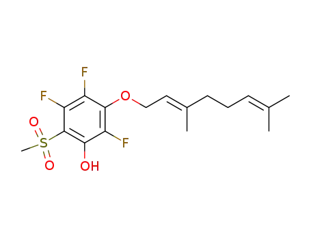 4-[(E)-3,7-Dimethylocta-2,6-dien-1-yloxy]-2,3,5-trifluoro-6-hydroxyphenyl methyl sulfone