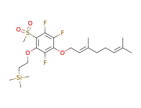 4-[(E)-3,7-Dimethylocta-2,6-dien-1-yloxy]-2,3,5-trifluoro-6-(2-trimethylsilylethoxy)phenyl methyl sulfone